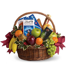Fruits and Sweets Christmas Basket from Westbury Floral Designs in Westbury, NY